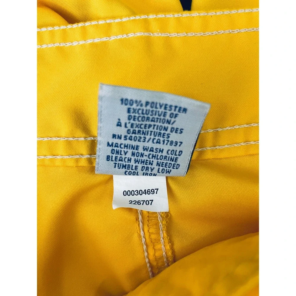 Old Navy Mens Yellow Cargo Board Shorts Swim Trunks Striped Size Large